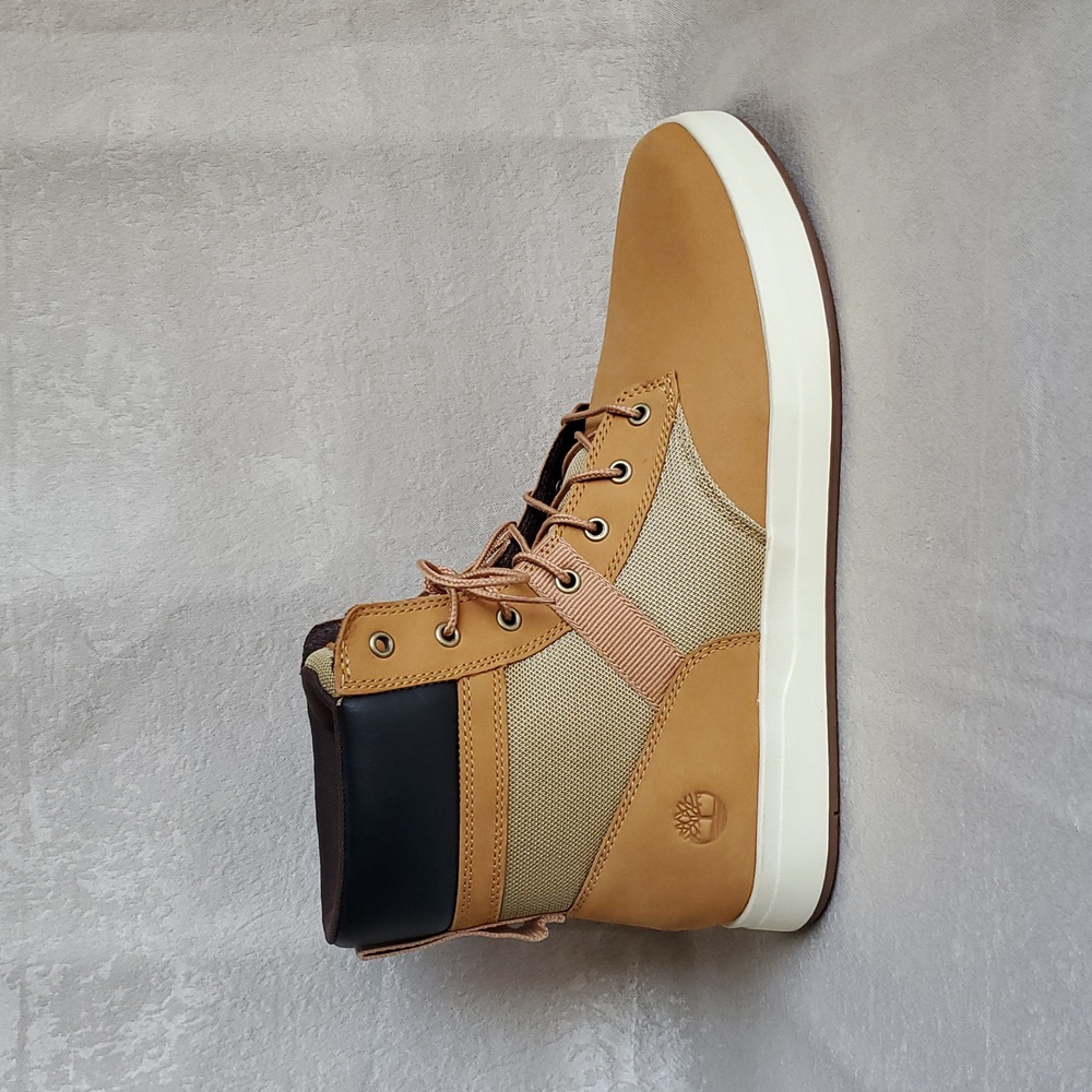 🆕️ TIMBERLAND Davis Square L/F Boot Wheat Nubuck Leather MEN'S SIZE: 13 - Picture 6 of 15